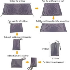 BETTERLIFE Tarre De Camping Imperméable De La Tente De Camping, 4 En 1 Empreinte De Tente Multifonctionnelle Pour Le Camping Randonnée Sur La Tache De Survie, Compact Léger (90 * 210 Cm) -Tente de réception Soldes 34835106 5