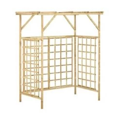 ASUPERMALL Pergola De Jardin Pour Poubelles Doubles Bois De Pin Impregne