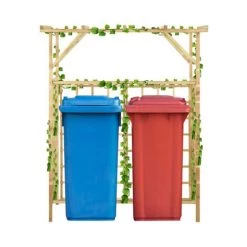 ASUPERMALL Pergola De Jardin Pour Poubelles Doubles Bois De Pin Impregne -Tente de réception Soldes 34967094 3
