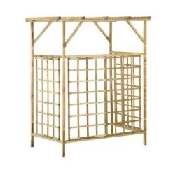 ASUPERMALL Pergola De Jardin Pour Poubelles Doubles Bois De Pin Impregne -Tente de réception Soldes 34967094 4