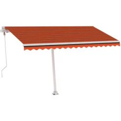 Auvent Automatique Sur Pied 450x300 Cm Orange/marron VidaXL -Tente de réception Soldes 35098150 2