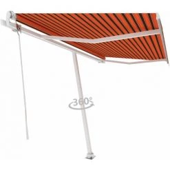 Auvent Automatique Sur Pied 450x300 Cm Orange/marron VidaXL -Tente de réception Soldes 35098150 4