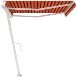 Auvent Automatique Sur Pied 450x300 Cm Orange/marron VidaXL -Tente de réception Soldes 35098150 5
