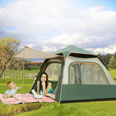 HAPPYSHOPPING Tente De Camping De Plage A Ouverture Rapide Entierement Automatique, Colle Argentee Bleu Ciel Version Basique 215*215*145cm - Colle Argentee Bleu Ciel Version Basique 215*215*145cm 4 HAPPYSHOPPING Tente De Camping De Plage A Ouverture Rapide Entierement Automatique, Colle Argentee Bleu Ciel Version Basique 215*215*145cm - Colle Argentee Bleu Ciel Version Basique 215*215*145cm – Image 2