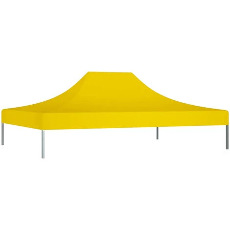 ASUPERMALL Toit De Tente De Reception 4,5x3 M Jaune 270 G/m² 4 ASUPERMALL Toit De Tente De Reception 4,5x3 M Jaune 270 G/m² – Image 2