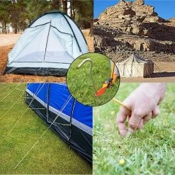 AIDUCHO Sardines Camping, Sardines Piquet Tente, Piquet De Tente, 14 Pièces Clous De Tente, Piquets De Tente En Aluminium Pour Le Camping En Plein Air Jardinage 18 Cm -Tente de réception Soldes 35679368 4