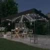 VidaXL Tonnelle Avec Double Toit Et Lumières LED 3x4 M Anthracite - Anthracite -Tente de réception Soldes 35814010 1