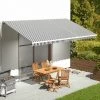 VidaXL Tissu De Remplacement Pour Auvent Anthracite Et Blanc 6x3 M - Anthracite -Tente de réception Soldes 35814106 1
