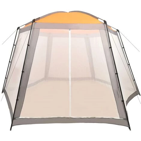 VidaXL Tente De Piscine Tissu 500x433x250 Cm Gris 4 VidaXL Tente De Piscine Tissu 500x433x250 Cm Gris - Image 2