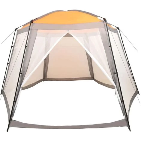 VidaXL Tente De Piscine Tissu 500x433x250 Cm Gris 5 VidaXL Tente De Piscine Tissu 500x433x250 Cm Gris - Image 3