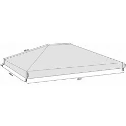 Quick-Star Gazebo Housse De Protection Pour Pavillon 2 X 3 M Protection étanche Et Transparente Contre Les Intempéries -Tente de réception Soldes 35911932 2