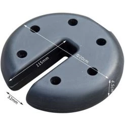 HOMCOM Lot De 4 Poids De Lestage Circulaire Pour Tonnelle Barnum Tente Diamètre 20 Cm épaisseur 4,5 Cm Polyéthylène Noir - Noir -Tente de réception Soldes 3606305 3