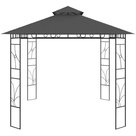 VidaXL Belvédère 4x3x2,7 M Anthracite 160 G/m² - Anthracite 5 VidaXL Belvédère 4x3x2,7 M Anthracite 160 G/m² - Anthracite - Image 3