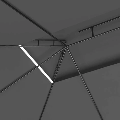 VidaXL Belvédère 4x3x2,7 M Anthracite 160 G/m² - Anthracite 7 VidaXL Belvédère 4x3x2,7 M Anthracite 160 G/m² - Anthracite - Image 5