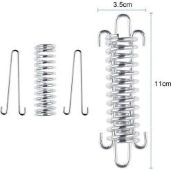TRIOMPHE 10 Pièces Boucle à Ressort De Tente,Fermoir à Ressort En Acier Inoxydable, Kit De Fixation De Voile Solaire,Fixations D'ombrage De Voile, Utilisé Pour Les Accessoires De Camping En Plein Air -Tente de réception Soldes 36243890 2