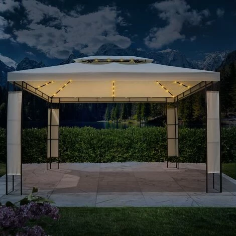 Tonnelle 4x3 2,7H Beige LED BREEZE Très Stable Imperméable, 100% Acier Thermolaqué - Tonnelle De Jardin 3x4m - Pavillon BREEZE De BRAST 7 Tonnelle 4x3 2,7H Beige LED BREEZE Très Stable Imperméable, 100% Acier Thermolaqué - Tonnelle De Jardin 3x4m - Pavillon BREEZE De BRAST – Image 5