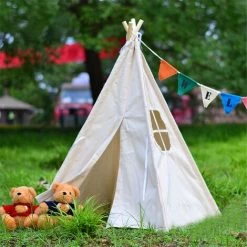 Tente Blanche Portable Pour Enfants Playhouse Sleeping Dome Tipi Pour Enfants à L'intérieur/à L'extérieur Coxolo -Tente de réception Soldes 36489145 2