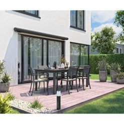 OVIALA Store Banne Coffre Integral Aluminium Gris 3x2.5m - Gris -Tente de réception Soldes 36790340 3