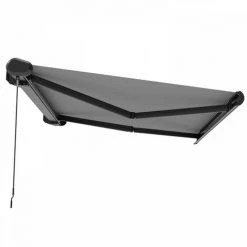 OVIALA Store Banne Coffre Integral Aluminium Gris 3x2.5m - Gris -Tente de réception Soldes 36790340 4