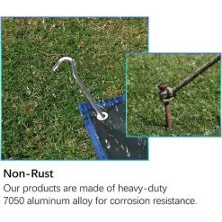 BRIDAY Piquets De Tente En Aluminium, 14 Pièces Crochets De Tente De 18 Cm Piquets De Tente Piquets Pour Sols Durs, Idéal Pour Le Jardinage, Le Camping, La Pêche Et Les Tentes 9 BRIDAY Piquets De Tente En Aluminium, 14 Pièces Crochets De Tente De 18 Cm Piquets De Tente Piquets Pour Sols Durs, Idéal Pour Le Jardinage, Le Camping, La Pêche Et Les Tentes -Tente de réception Soldes 36815259 3