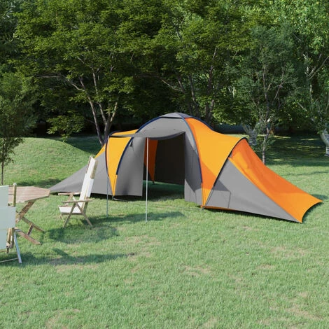 ASUPERMALL Tente De Camping 6 Personnes Gris Et Orange 3 ASUPERMALL Tente De Camping 6 Personnes Gris Et Orange