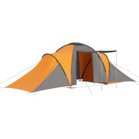 ASUPERMALL Tente De Camping 6 Personnes Gris Et Orange 4 ASUPERMALL Tente De Camping 6 Personnes Gris Et Orange - Image 2