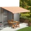 VidaXL Tissu De Remplacement Pour Auvent Jaune Et Orange 5x3,5 M - Jaune -Tente de réception Soldes 37035272 1