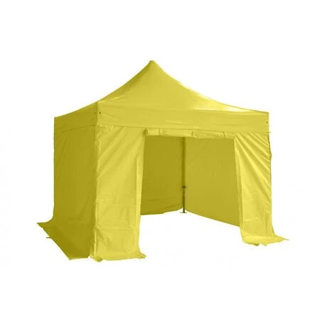 INTEROUGE Baches Laterales 3X3M 3 Pleins + 1 Porte Pvc 520G/M² Jaune 3 INTEROUGE Baches Laterales 3X3M 3 Pleins + 1 Porte Pvc 520G/M² Jaune