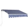 HELLOSHOP26 Store Banne Rétractable 3 X 2 5m Avec Tissu Résistant Aux UV Et à L'eau Cadre En Aluminium Pour Terrasse Balcon Bleu Blanc - Blanc 2 HELLOSHOP26 Store Banne Rétractable 3 X 2 5m Avec Tissu Résistant Aux UV Et à L'eau Cadre En Aluminium Pour Terrasse Balcon Bleu Blanc - Blanc -Tente de réception Soldes 37250589 1