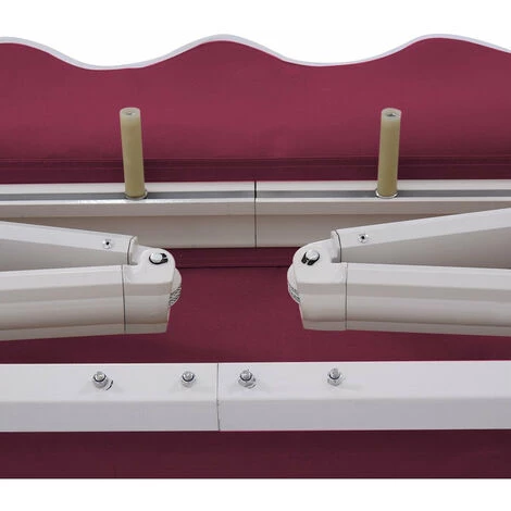 HELLOSHOP26 Store Banne Rétractable 3 X 2,5 M Avec Tissu Résistant Aux Uv Et à L'eau Cadre En Aluminium Pour Terrasse Balcon Vin Rouge - Or 5 HELLOSHOP26 Store Banne Rétractable 3 X 2,5 M Avec Tissu Résistant Aux Uv Et à L'eau Cadre En Aluminium Pour Terrasse Balcon Vin Rouge - Or - Image 3