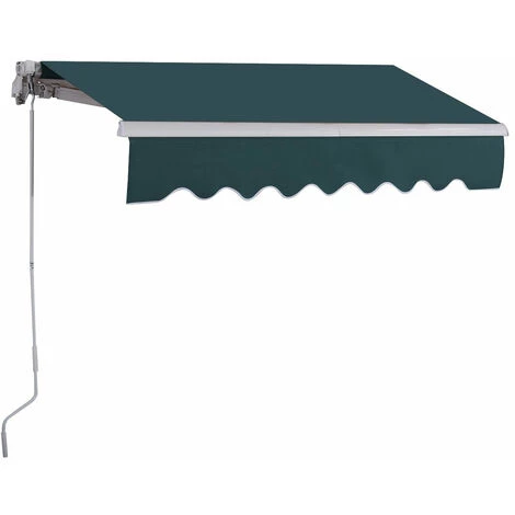 HELLOSHOP26 Store Banne Rétractable 3 X 2,5 M Avec Tissu Résistant Aux UV Et à L'eau Cadre En Aluminium Pour Terrasse Balcon Vert - Or 3 HELLOSHOP26 Store Banne Rétractable 3 X 2,5 M Avec Tissu Résistant Aux UV Et à L'eau Cadre En Aluminium Pour Terrasse Balcon Vert - Or
