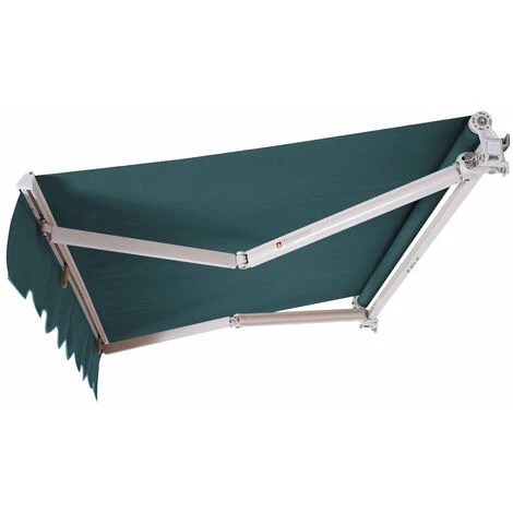 HELLOSHOP26 Store Banne Rétractable 3 X 2,5 M Avec Tissu Résistant Aux UV Et à L'eau Cadre En Aluminium Pour Terrasse Balcon Vert - Or 4 HELLOSHOP26 Store Banne Rétractable 3 X 2,5 M Avec Tissu Résistant Aux UV Et à L'eau Cadre En Aluminium Pour Terrasse Balcon Vert - Or - Image 2