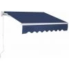 HELLOSHOP26 Store Banne Rétractable 3 X 2,5 M Avec Tissu Résistant Aux UV Et à L'eau Cadre En Aluminium Pour Terrasse Balcon Bleu Foncé - Bleu -Tente de réception Soldes 37250748 1