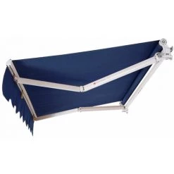 HELLOSHOP26 Store Banne Rétractable 3 X 2,5 M Avec Tissu Résistant Aux UV Et à L'eau Cadre En Aluminium Pour Terrasse Balcon Bleu Foncé - Bleu -Tente de réception Soldes 37250748 2