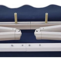 HELLOSHOP26 Store Banne Rétractable 3 X 2,5 M Avec Tissu Résistant Aux UV Et à L'eau Cadre En Aluminium Pour Terrasse Balcon Bleu Foncé - Bleu -Tente de réception Soldes 37250748 5