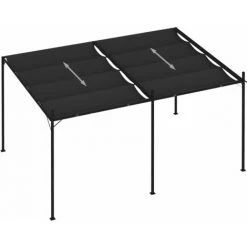 VidaXL Belvédère Avec Toit Rétractable 400x300x233 Cm Anthracite - Anthracite -Tente de réception Soldes 37647513 4