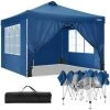 BETTER MAISON 3x3M Tente De Camping Extérieur étanche Régleble Hauteur Avec 4 Panneaux Latéraux à Angle Droit Bleu - Bleu -Tente de réception Soldes 37649735 1
