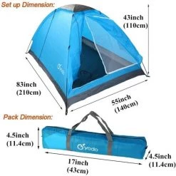 BARES Tente De Camping Légère Pour 2 Personnes Avec Sac De Transport, Multi -Tente de réception Soldes 37669674 2