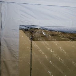 INTEROUGE Bâche 4,5m Demi Fenêtre Panoramique Avec Rideau Polyester 300g/m² Bleu Indigo -Tente de réception Soldes 37869454 2