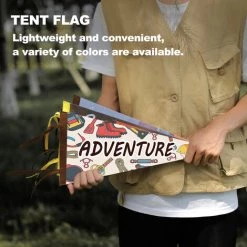 ASUPERMALL Drapeau De Camp En Plein Air Fanion Equipement De Camping Camping Tente Drapeau Decoration Triangulaire Bunting Pique-Nique Maison Fete Tente Drapeau, Type1 -Tente de réception Soldes 37954757 5