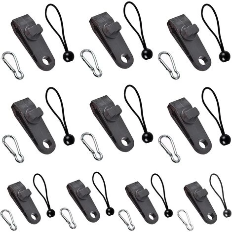 ECHOO Clip De Bâche, Tente Pince Bâche, Mousqueton, Corde élastique, Pour Bâche, Camping, Auvents, La Couverture De Voiture, Lot De 10 (30Pcs) 3 ECHOO Clip De Bâche, Tente Pince Bâche, Mousqueton, Corde élastique, Pour Bâche, Camping, Auvents, La Couverture De Voiture, Lot De 10 (30Pcs)