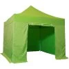 INTEROUGE Baches Laterales 3x3m 3 Pleins + 1 Porte Polyester 300g/m² Vert Anis