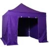 INTEROUGE Baches Laterales 3x3m 3 Pleins + 1 Porte Polyester 300g/m² Violet -Tente de réception Soldes 38055976 1
