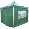 INTEROUGE Baches Laterales 3x4,5m 2 Fenetres + 2 Portes Polyester 180g/m² Vert -Tente de réception Soldes 38056008 1