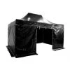 INTEROUGE Baches Laterales 3x4,5m 3 Pleins + 1 Porte PVC 520g/m² Noir -Tente de réception Soldes 38056020 1