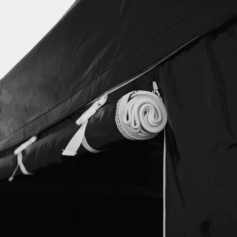 INTEROUGE Baches Laterales 3x4,5m 3 Pleins + 1 Porte PVC 520g/m² Noir 5 INTEROUGE Baches Laterales 3x4,5m 3 Pleins + 1 Porte PVC 520g/m² Noir - Image 3