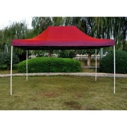 INTEROUGE Tente Pliante ECO 3x4.5m En Polyester 180g/m² Rouge -Tente de réception Soldes 38056217 4