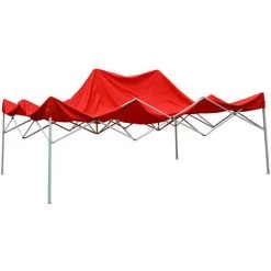 INTEROUGE Tente Pliante ECO 3x4.5m En Polyester 180g/m² Rouge -Tente de réception Soldes 38056217 5
