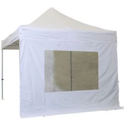 INTEROUGE Cote Bache Avec Fenetre Panoramique 4.5m Polyester 300g/m² Blanc Et Bleu