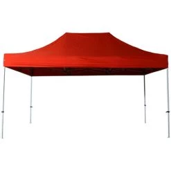 INTEROUGE Toit TP 3x4,5m Polyester 300g/m² Pellicule PVC Rouge